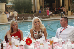 Holly Madison with troops at Palazzo Las Vegas