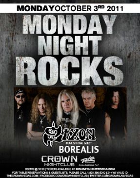 Saxon Las Vegas Tickets